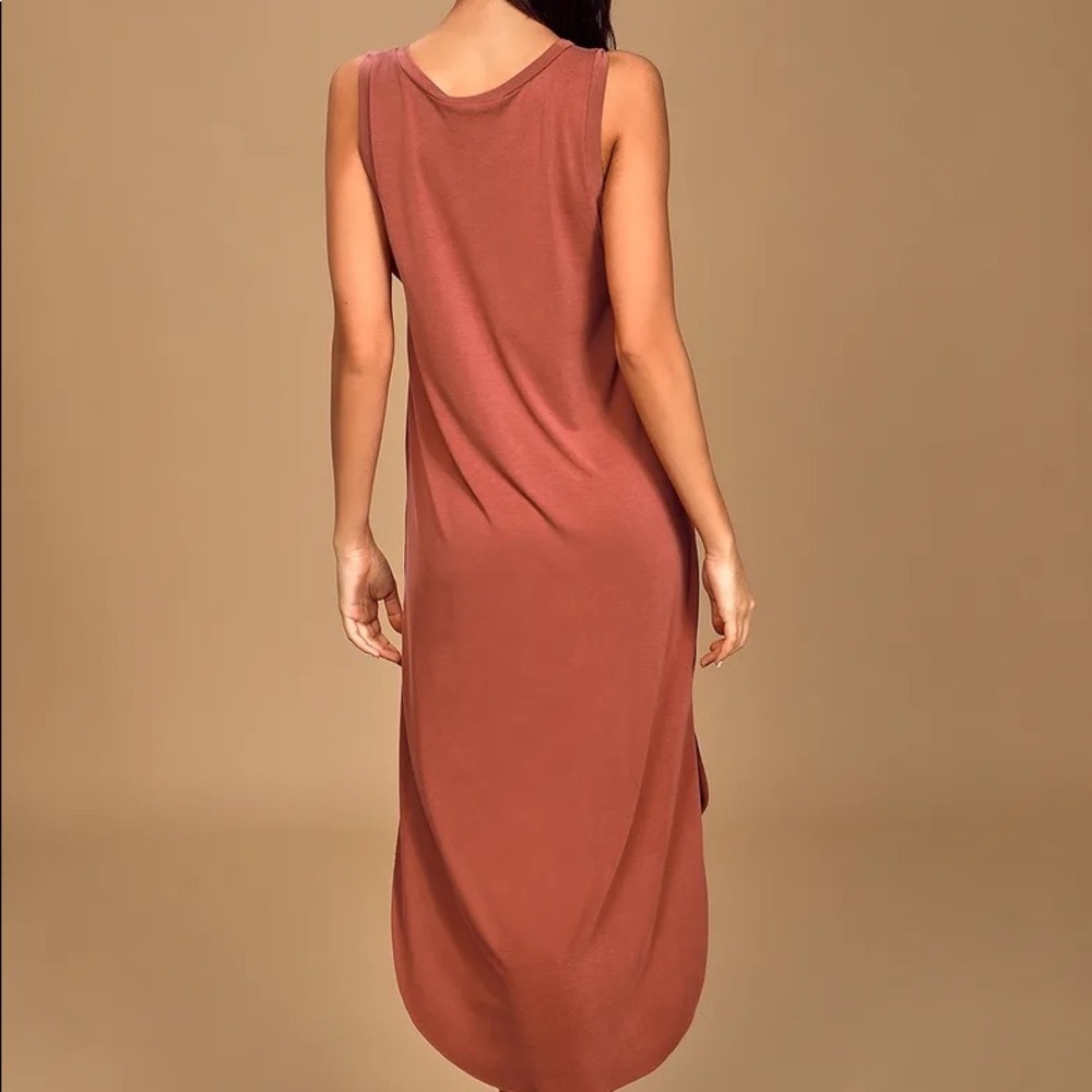 LUSH Washed Red Midi Dress - Picture 6 of 7